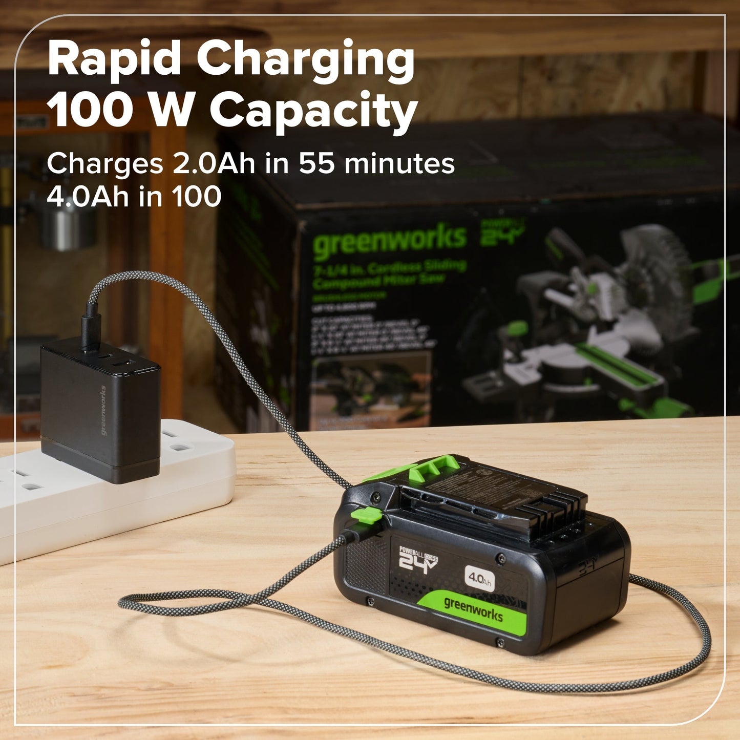 24V Cordless Battery 400 in-lbs Drill / Driver and 1950 in-lbs Impact Driver, Two(2) 2.0 Ah USB-C Batteries and 65W USB-C Fast Charger