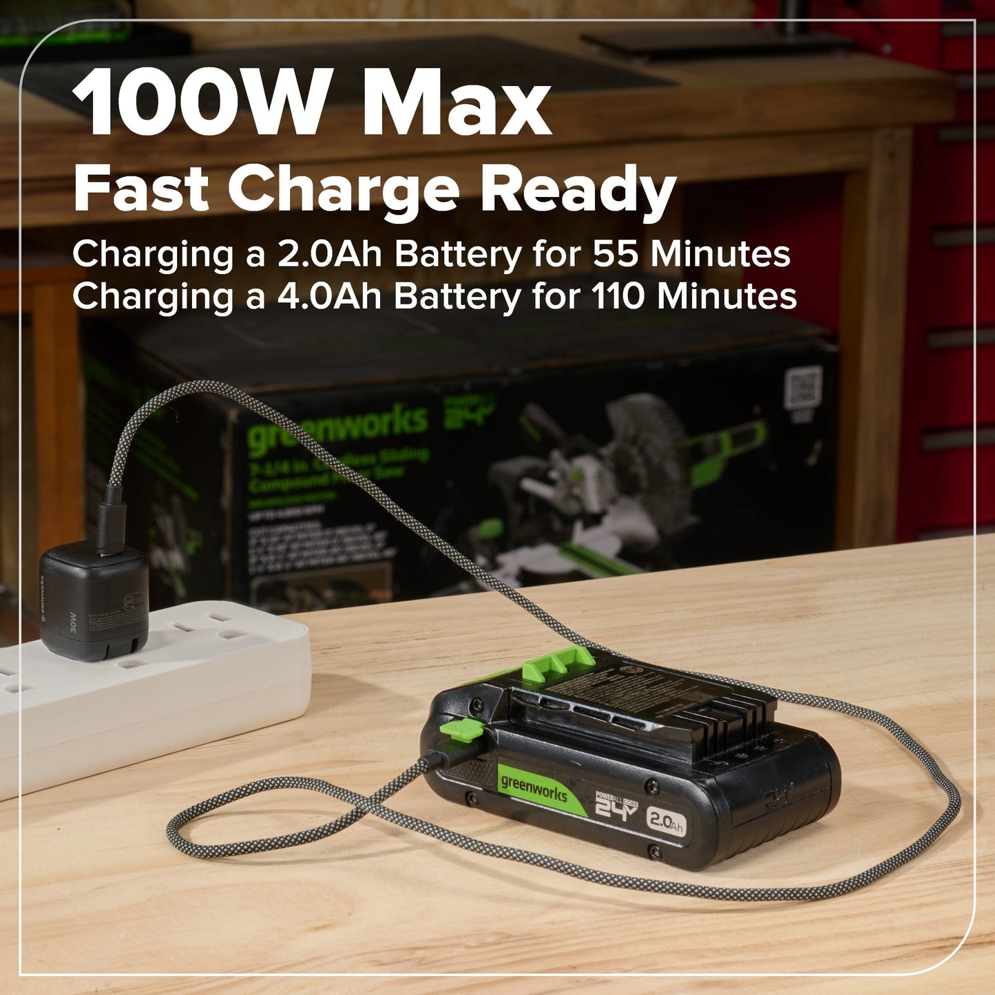 24V 1/4" 1950 in/lbs Brushless Impact Driver Kit: 2.0 Ah USB-C Batteries and 30W USB-C Fast Charger